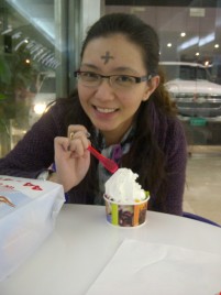 Ash Wednesday with Dona. (May'12)