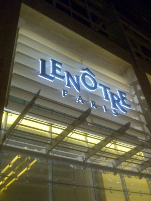 Trying out Lenotre cafe.