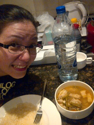 First time to cook pork sinigang at Dubai. (Mar.'12)